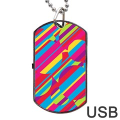 Colorful Summer Pattern Dog Tag Usb Flash (two Sides)  by Valentinaart