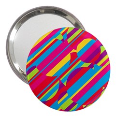 Colorful Summer Pattern 3  Handbag Mirrors by Valentinaart