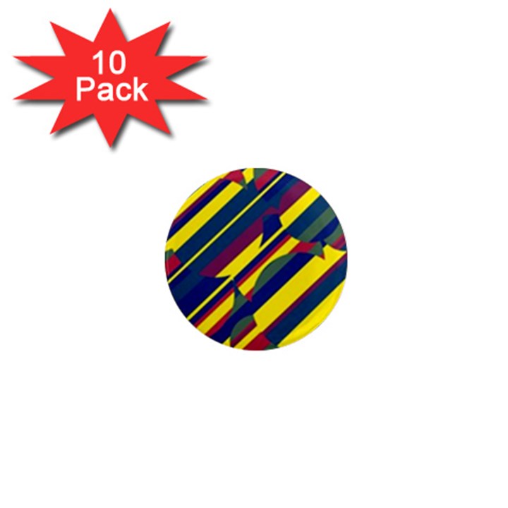 Colorful pattern 1  Mini Magnet (10 pack) 