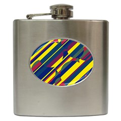 Colorful Pattern Hip Flask (6 Oz) by Valentinaart