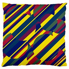 Colorful Pattern Large Flano Cushion Case (one Side) by Valentinaart