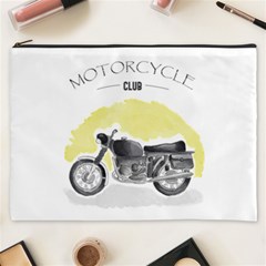 Vintage Watercolor Motorcycle Cosmetic Bag (xxxl)  by TastefulDesigns