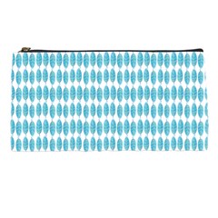 Blue Watercolour Leaf Pattern Pencil Cases by TanyaDraws