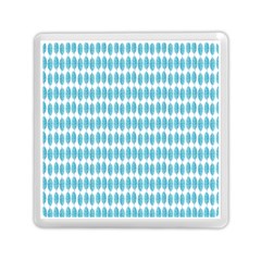 Blue Watercolour Leaf Pattern Memory Card Reader (Square) 