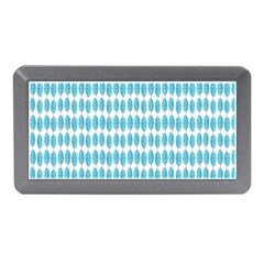 Blue Watercolour Leaf Pattern Memory Card Reader (Mini)