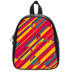 Colorful Hot Pattern School Bags (small)  by Valentinaart