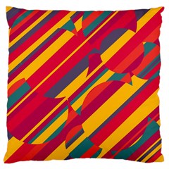 Colorful Hot Pattern Large Cushion Case (two Sides) by Valentinaart