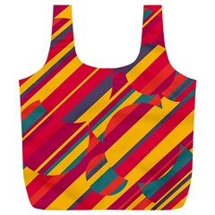 Colorful Hot Pattern Full Print Recycle Bags (l)  by Valentinaart