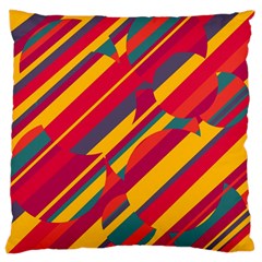 Colorful Hot Pattern Large Flano Cushion Case (one Side) by Valentinaart