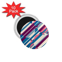 Blue And Pink Pattern 1 75  Magnets (10 Pack)  by Valentinaart