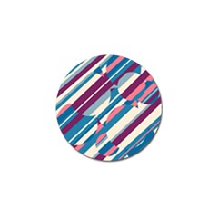 Blue And Pink Pattern Golf Ball Marker by Valentinaart