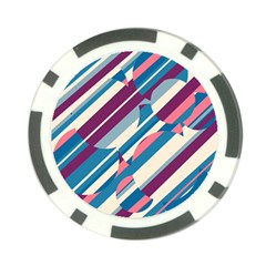 Blue And Pink Pattern Poker Chip Card Guards