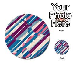 Blue And Pink Pattern Multi-purpose Cards (round)  by Valentinaart