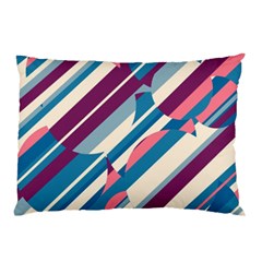 Blue And Pink Pattern Pillow Case by Valentinaart