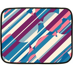 Blue And Pink Pattern Double Sided Fleece Blanket (mini)  by Valentinaart