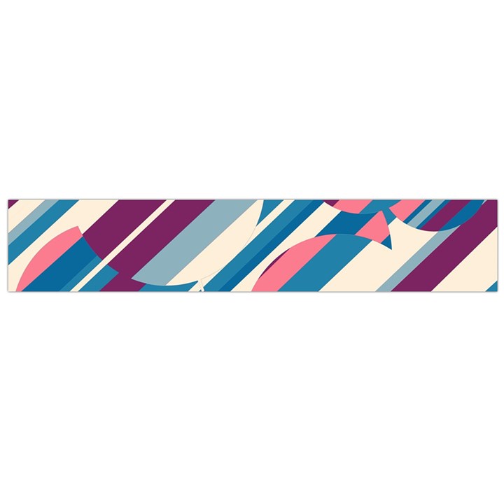 Blue and pink pattern Flano Scarf (Large)