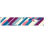 Blue and pink pattern Flano Scarf (Large) Back