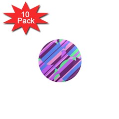 Pink, Purple And Green Pattern 1  Mini Magnet (10 Pack)  by Valentinaart