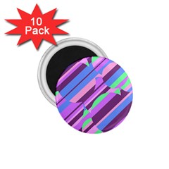 Pink, Purple And Green Pattern 1 75  Magnets (10 Pack)  by Valentinaart