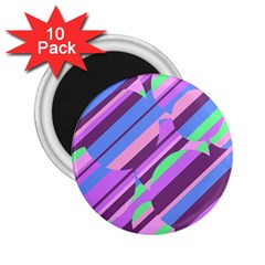 Pink, Purple And Green Pattern 2 25  Magnets (10 Pack)  by Valentinaart