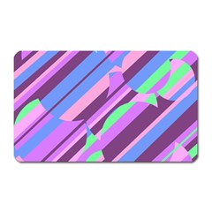 Pink, Purple And Green Pattern Magnet (rectangular) by Valentinaart