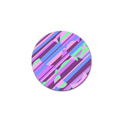 Pink, Purple And Green Pattern Golf Ball Marker by Valentinaart