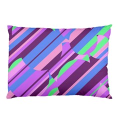 Pink, Purple And Green Pattern Pillow Case by Valentinaart