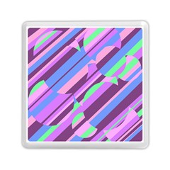 Pink, Purple And Green Pattern Memory Card Reader (square)  by Valentinaart