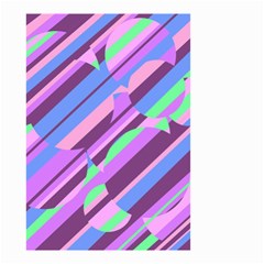 Pink, Purple And Green Pattern Small Garden Flag (two Sides) by Valentinaart