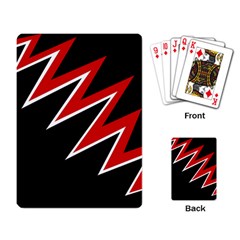 Black And Red Simple Design Playing Card by Valentinaart