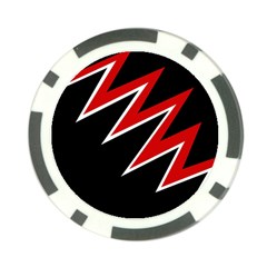 Black And Red Simple Design Poker Chip Card Guards