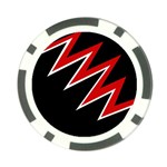 Black and red simple design Poker Chip Card Guards Front