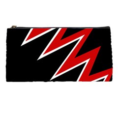 Black And Red Simple Design Pencil Cases by Valentinaart