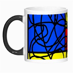 Yellow Abstract Pattern Morph Mugs by Valentinaart