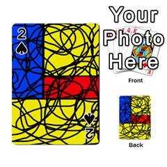 Yellow Abstract Pattern Playing Cards 54 Designs  by Valentinaart