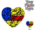 Yellow abstract pattern Multi-purpose Cards (Heart)  Front 1