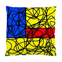 Yellow Abstract Pattern Standard Cushion Case (one Side) by Valentinaart