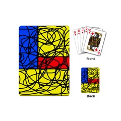 Yellow Abstract Pattern Playing Cards (mini)  by Valentinaart