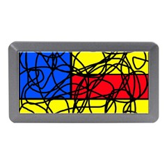 Yellow Abstract Pattern Memory Card Reader (mini) by Valentinaart