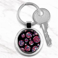 Colorful Decorative Pattern Key Chains (round)  by Valentinaart