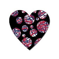 Colorful Decorative Pattern Heart Magnet by Valentinaart