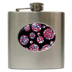 Colorful Decorative Pattern Hip Flask (6 Oz) by Valentinaart