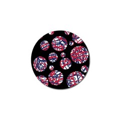 Colorful Decorative Pattern Golf Ball Marker by Valentinaart