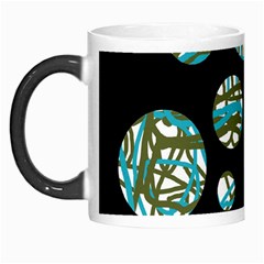 Decorative Blue Abstract Design Morph Mugs by Valentinaart