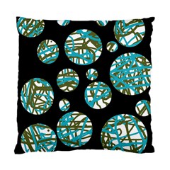 Decorative Blue Abstract Design Standard Cushion Case (one Side) by Valentinaart