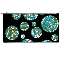 Decorative Blue Abstract Design Pencil Cases by Valentinaart