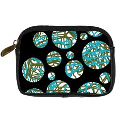 Decorative Blue Abstract Design Digital Camera Cases by Valentinaart