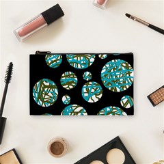 Decorative Blue Abstract Design Cosmetic Bag (small)  by Valentinaart