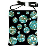 Decorative blue abstract design Shoulder Sling Bags Front