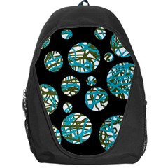 Decorative Blue Abstract Design Backpack Bag by Valentinaart